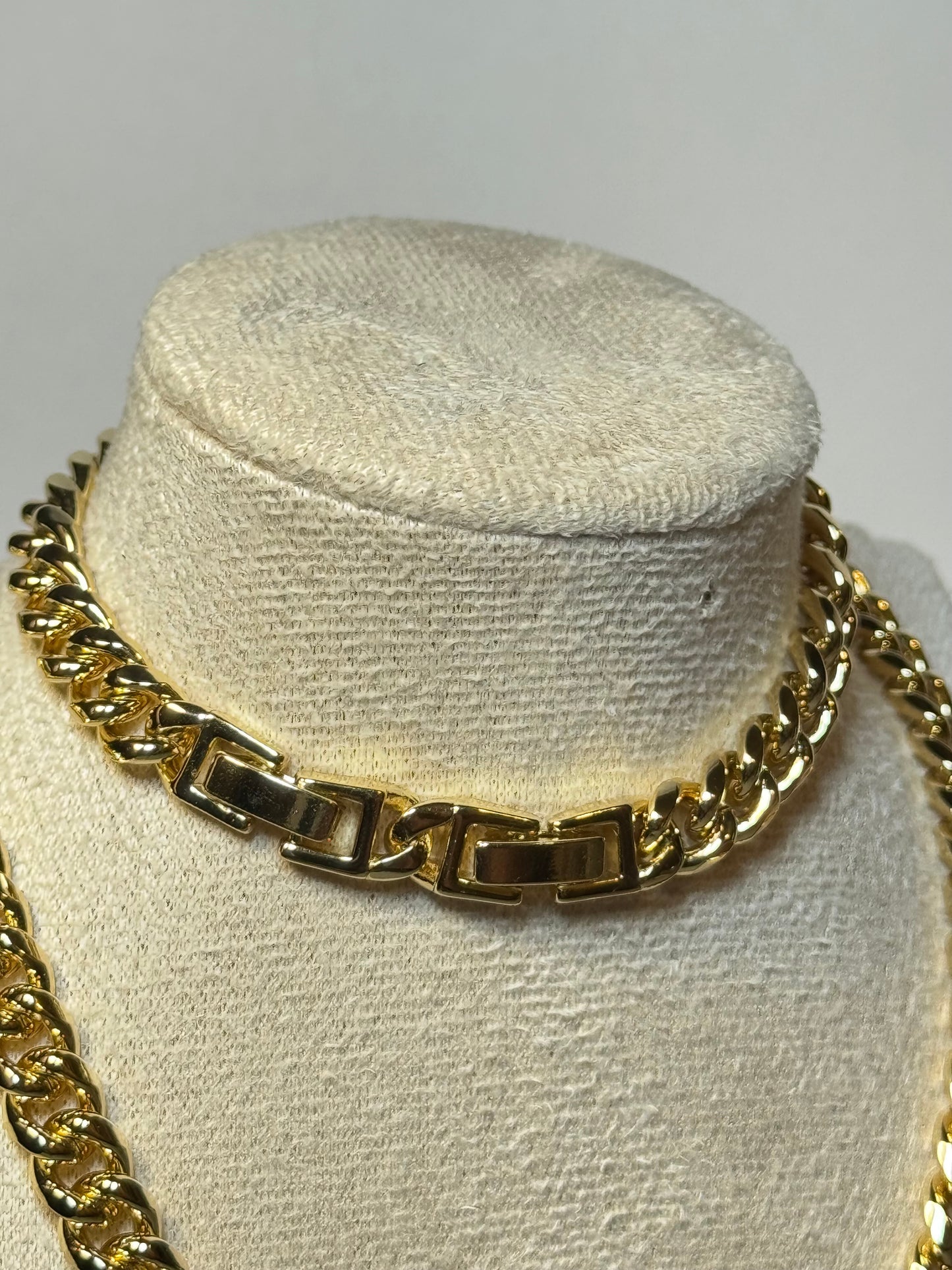 Butterfly Cuban Link Necklace and Bracelet Set