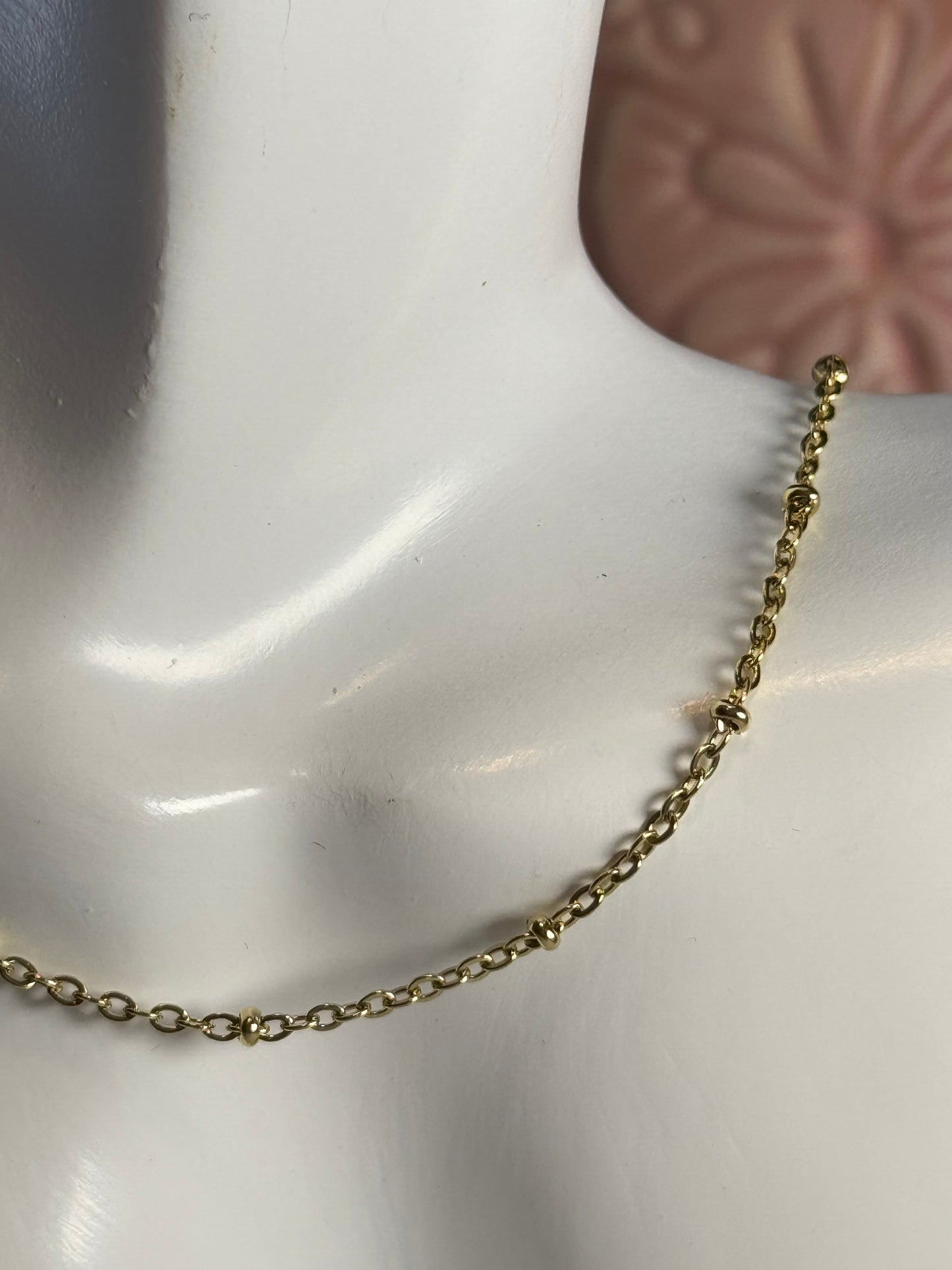 Satellite Chain Necklace – Delicate Beaded Link Design