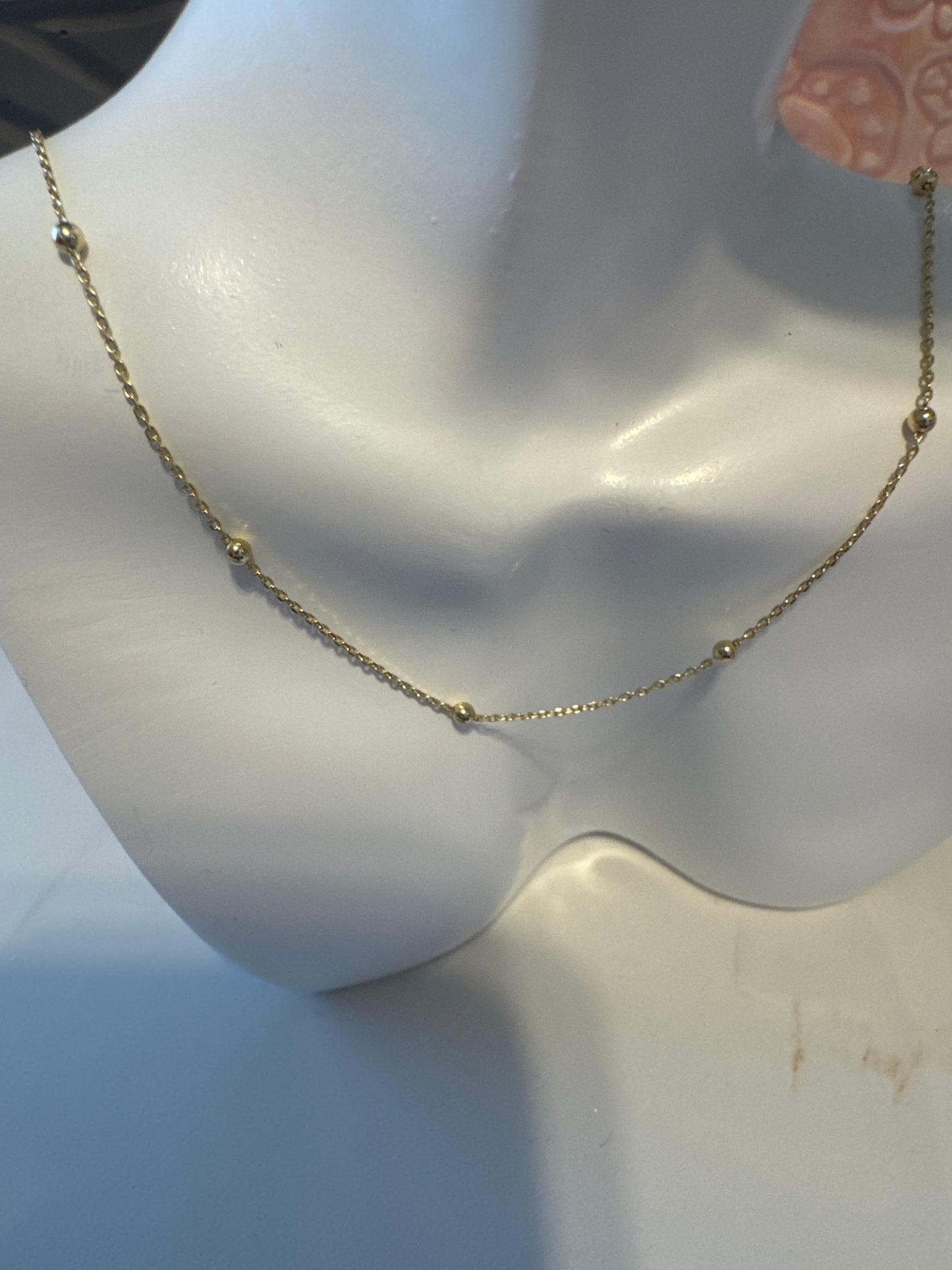 Minimalist 14K Gold Filled Bead Necklace
