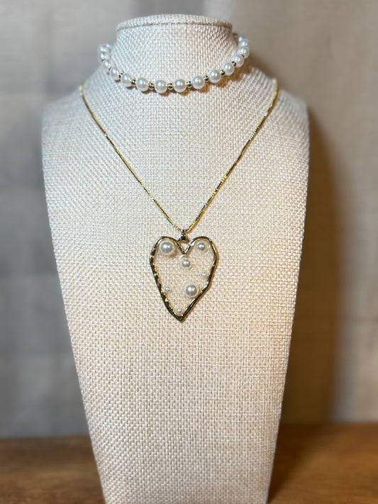 Heart of Pearls Necklace