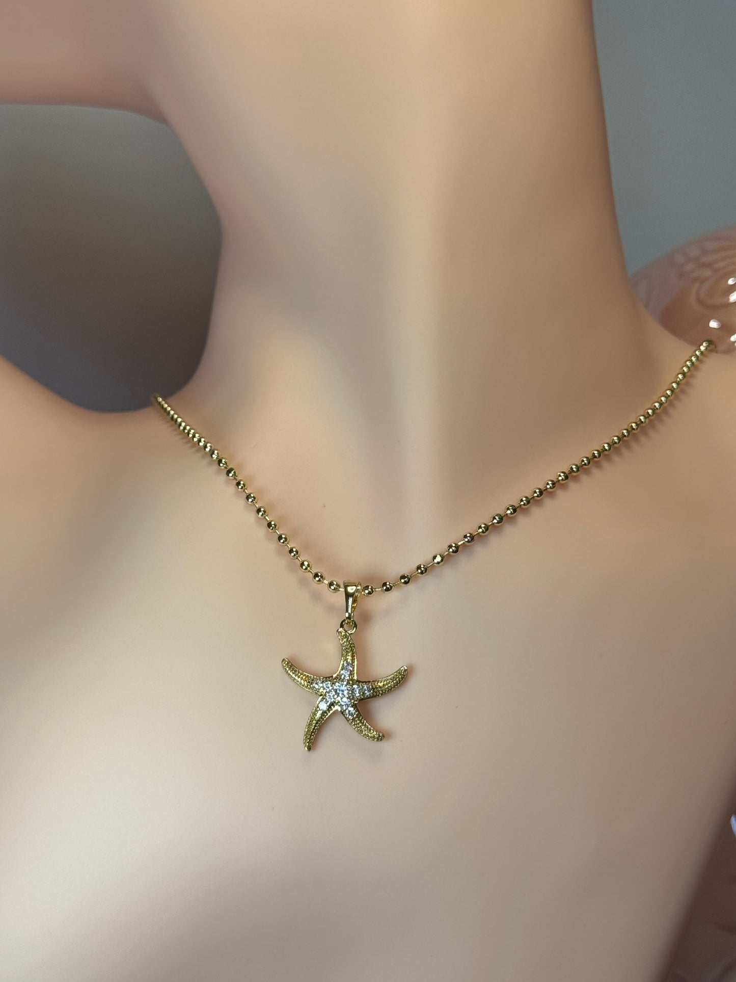 Beautiful necklace with starfish charm
