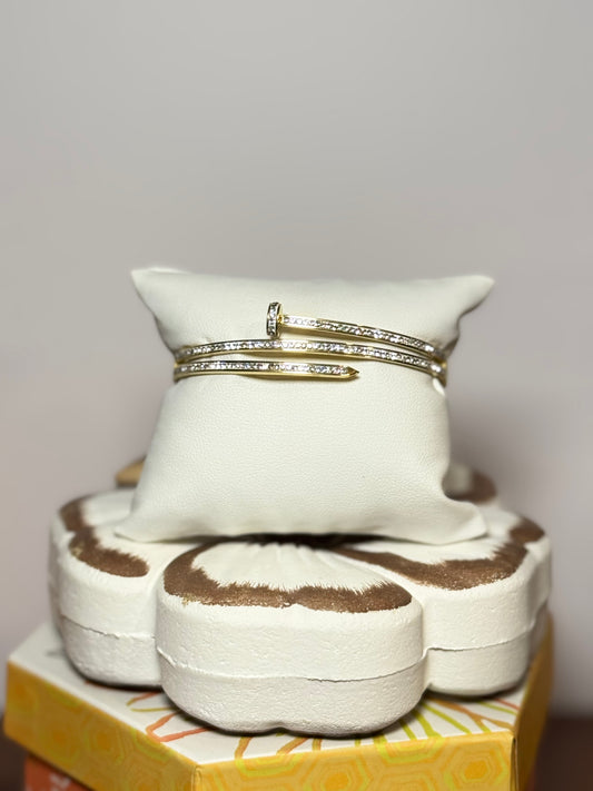 Luxury Nail Bangle Bracelet