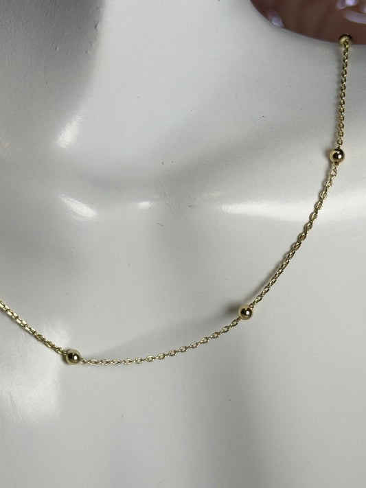 Minimalist 14K Gold Filled Bead Necklace