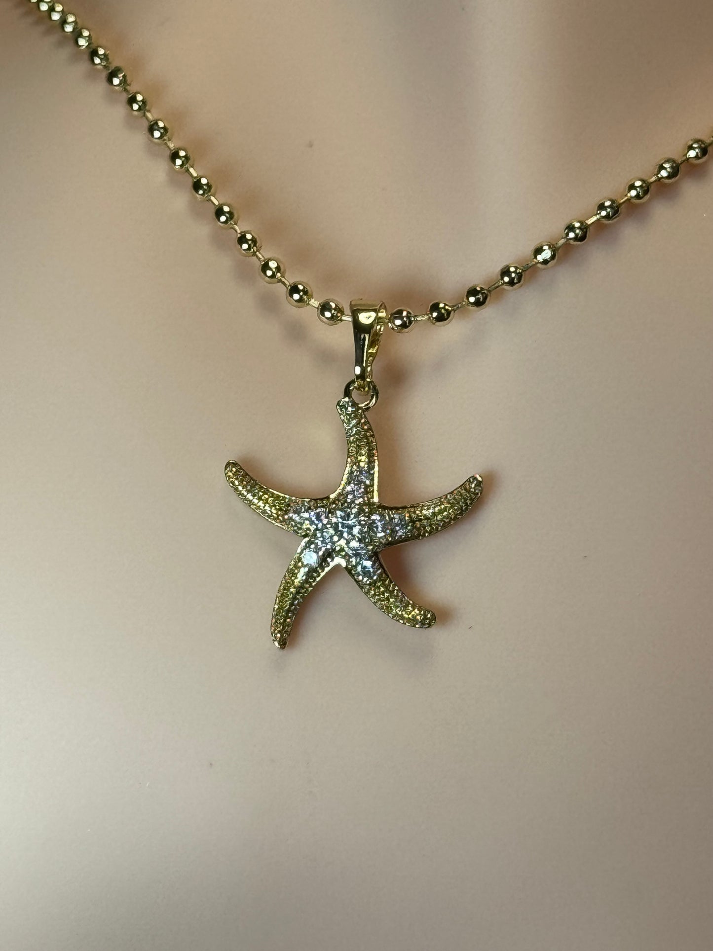 Beautiful necklace with starfish charm