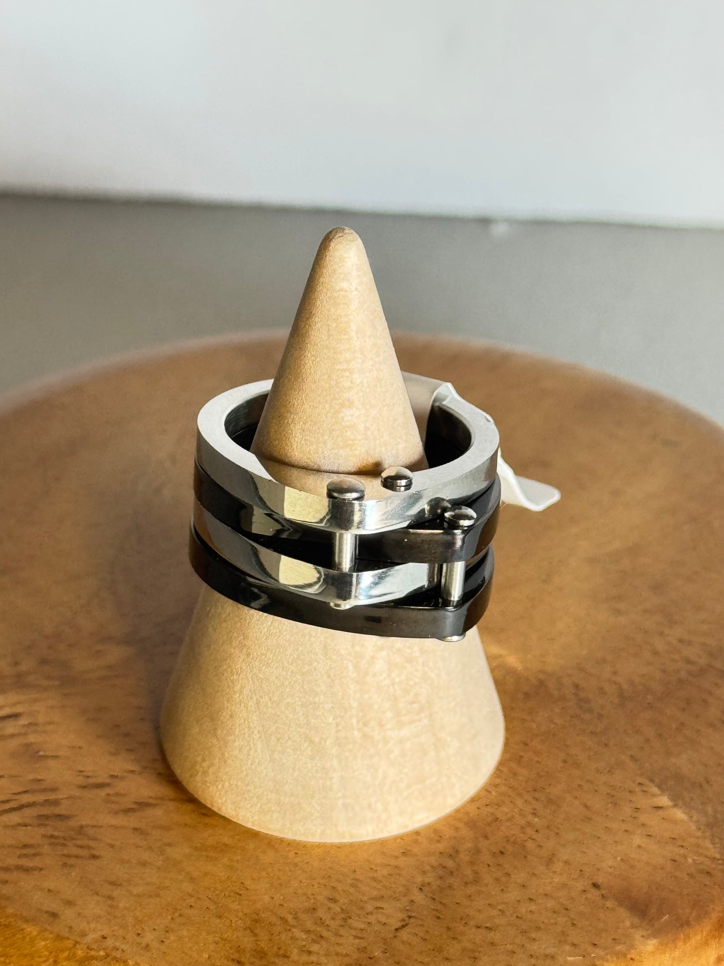 Industrial-Inspired Stainless Steel Ring